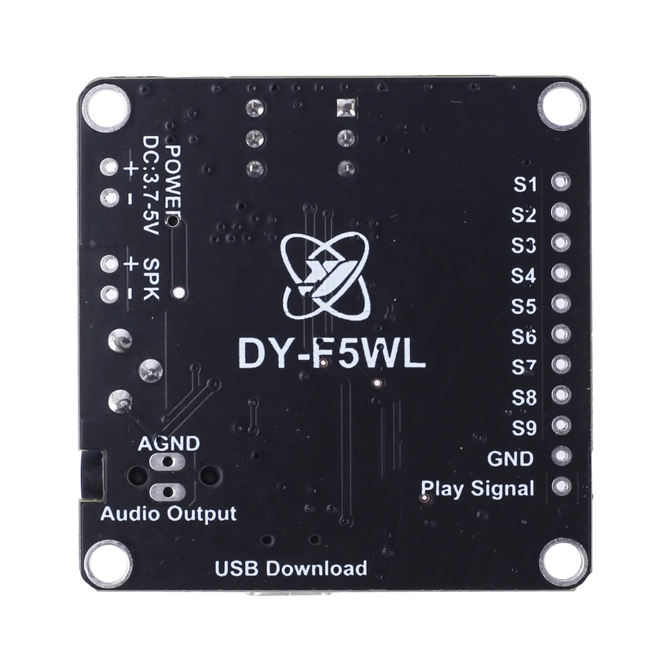 Modulo Riproduzione Vocale 3.7V-5V 5W Con Memoria Flash 32MB Per Progetti Fai Da Te