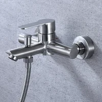 Faucet Shower Set Multi-function Mixing Valve Hidden Hot and Cold Bathroom Faucet 304 Stainless Steel Bathtub Faucet 4