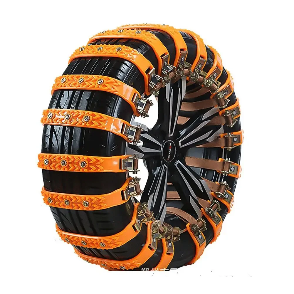 Upgraded Version Snow Chains Heavy Duty Alloy Steel Construction Compatible with Car Sedan SUV Reliable and Long lasting