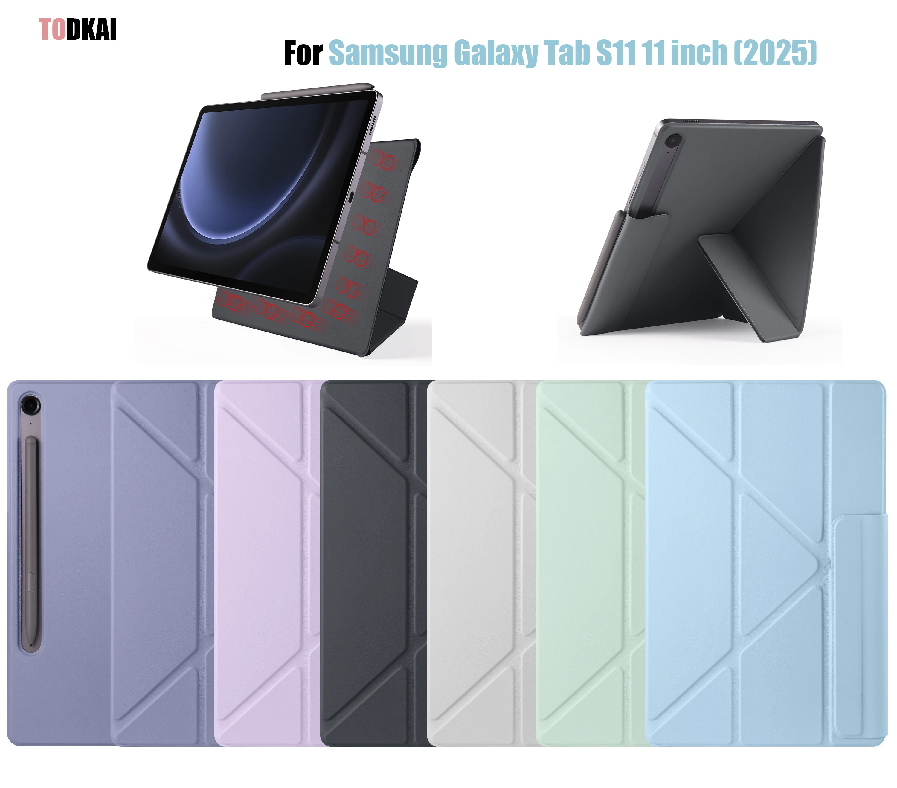 Magnetic Multi-Angle Folding Tablet Case with Enhanced Protection