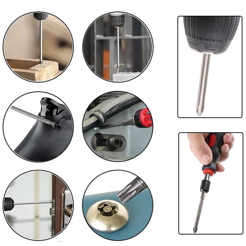 Magnetic Head Precision Screwdriver Bit Set with 1/4 Shank