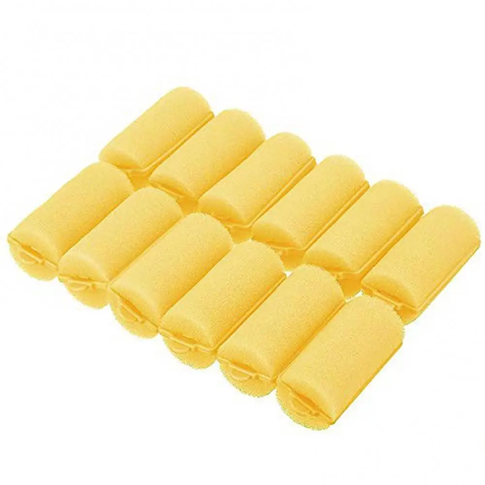 12Pcs/Bag Soft Sponge Foam Cushion Hair Rollers Hair Styling Rollers Curlers Twist Tool Salon Barber DIY Curls Hairdressing Tool