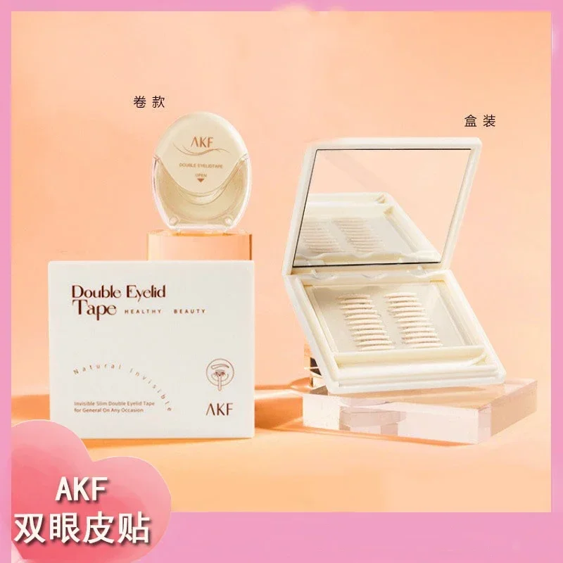 

A K F Natural Invisible Double Eyelid Tape Stickers Fiber Instant Eyelid Lift Paste Long Lasting Bigger Eyes Beauty Tool