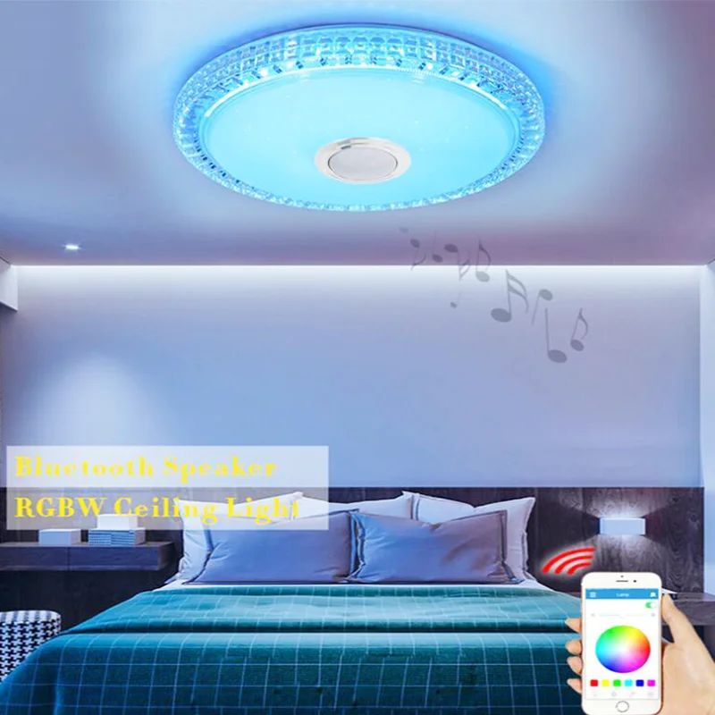 Chysongoods-Plafonnier LED Intelligent Avec Haut-Parleur Bluetooth, Wifi, RVB, Moderne, Compatible Avec Alexa, Google Home, Décoration De La Maison  39