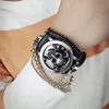 Luxury Men's Watch with Stylish Large Dial Design, Silver 3D Scorpion Skull Quartz Clock Military Watch Reloj 2