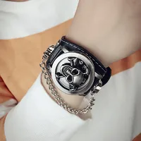 Luxury Men's Watch with Stylish Large Dial Design, Silver 3D Scorpion Skull Quartz Clock Military Watch Reloj 2