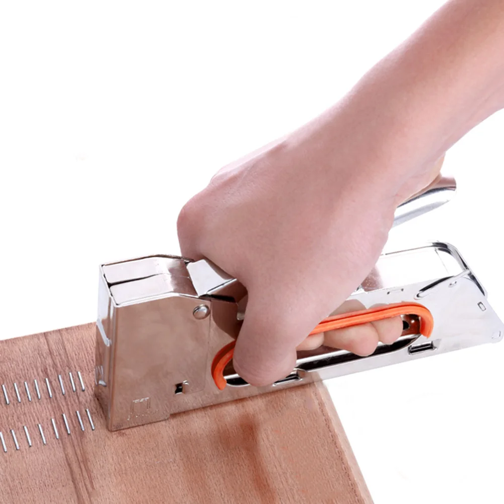 1008U Staple Gun for 4/6/8mm Paper Window Tacker Tools Heavy Duty Manual Stapler Furniture with 2400pcs Nails for Woodworking 2