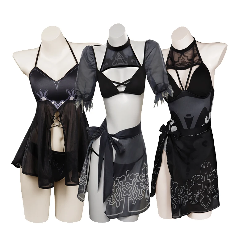 

YoRHa No.2 Cosplay Women Costume Anime Game NieR:Automata Sexy Bikini Swimsuit Halloween Carnival Party Suit For Ladies Roleplay