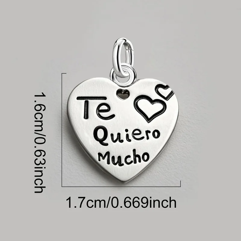 Verstellbare Vintage-Anhänger aus 925er Sterlingsilber, Liebesherz-Charms, Perlen, passend für Original-Armbänder, Halsketten, DIY-Schmuck für Frauen – Detail 5