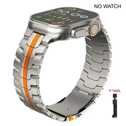 Premium Titanium Strap for Smart Watches - Sleek and Durable Watch Accessory (Titanium Orange)