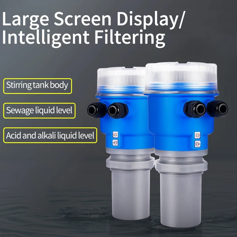 Ultrasonic Level Meter RS485 4-20mA 0-20m ไร้สายระยะทางวัดระดับน้ําดีเซลน้ํามันเชื้อเพลิง Ultransonic ระดับเครื่องส่งสัญญาณ 1