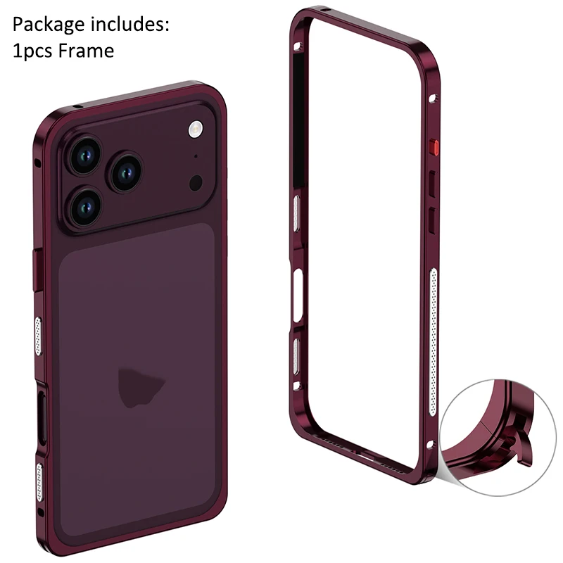 Premium Aluminium Alloy Metal Frame Bumper with Camera Protector Cap Cover