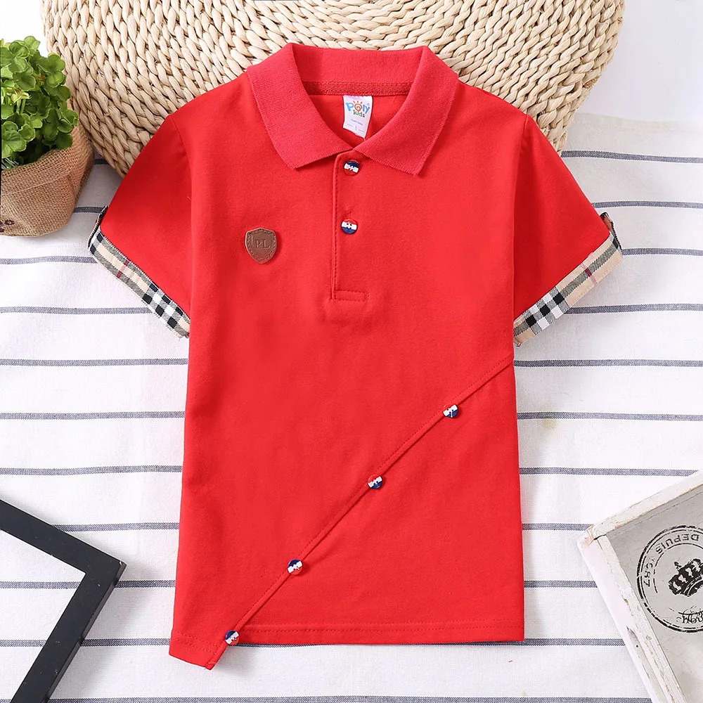 Boys Summer New Children Polo Shirt striped Kids Boys Polo Shirts England Style Fashion Boys Designer Clothes School Uniform top