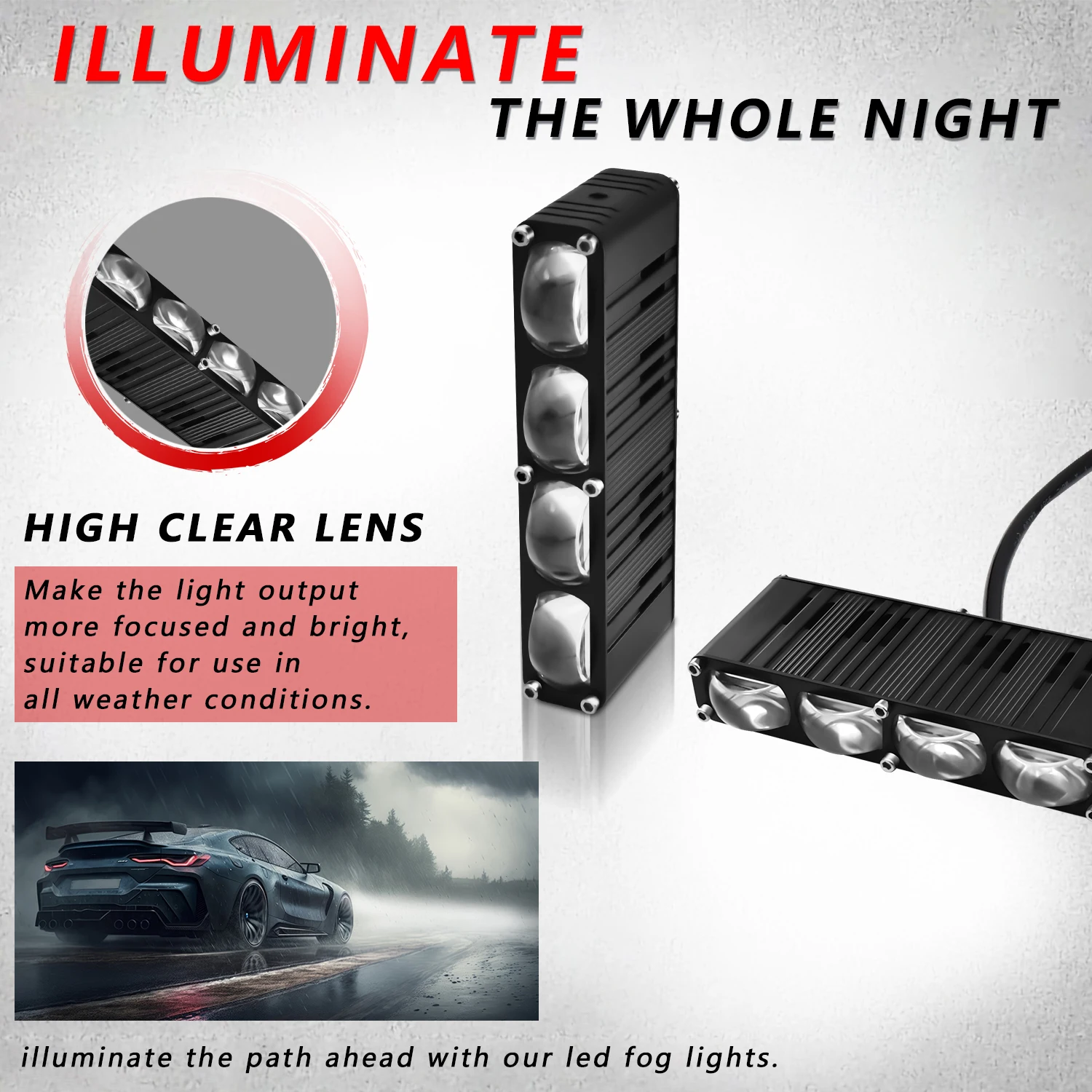4/5inch Auto Work Light Explorer Motorcycle LED Bar Spot Flood Fog Super Bright