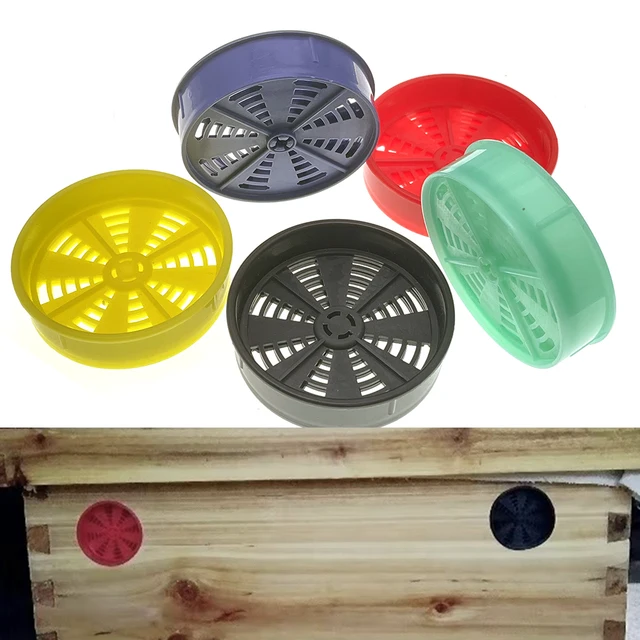 3 db Beehive Szellőztetés Airflow Hűtő Airlet Ablak 53 Mm Kerek Műanyag Kilépési Szellőző Bejárat Kapu Lyuk Méhészeti Készletek Szerszámok