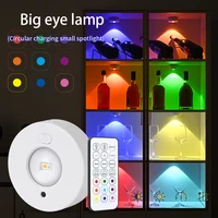 Cordless Led Spotlight Cabinet Lights Rechargeable Night Light with Remote Control 5V RGB White Dimmable Closet Figure Cupboard 1