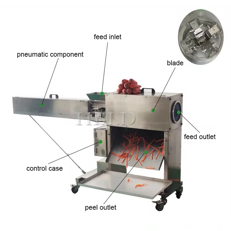 Multi Functional Vegetable Processing Machine, Carrot Peeler, Commercial White Radish Peeler 2