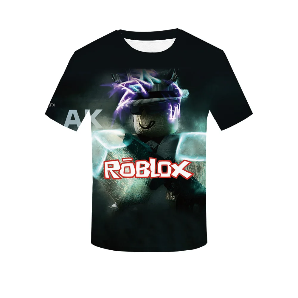 Robloxing-레인보우 프렌즈 게임 키즈 티셔츠 코스프레 의상, 어린이 만화 반팔 상의, 3D 프린팅 캐주얼 스트리트 의류