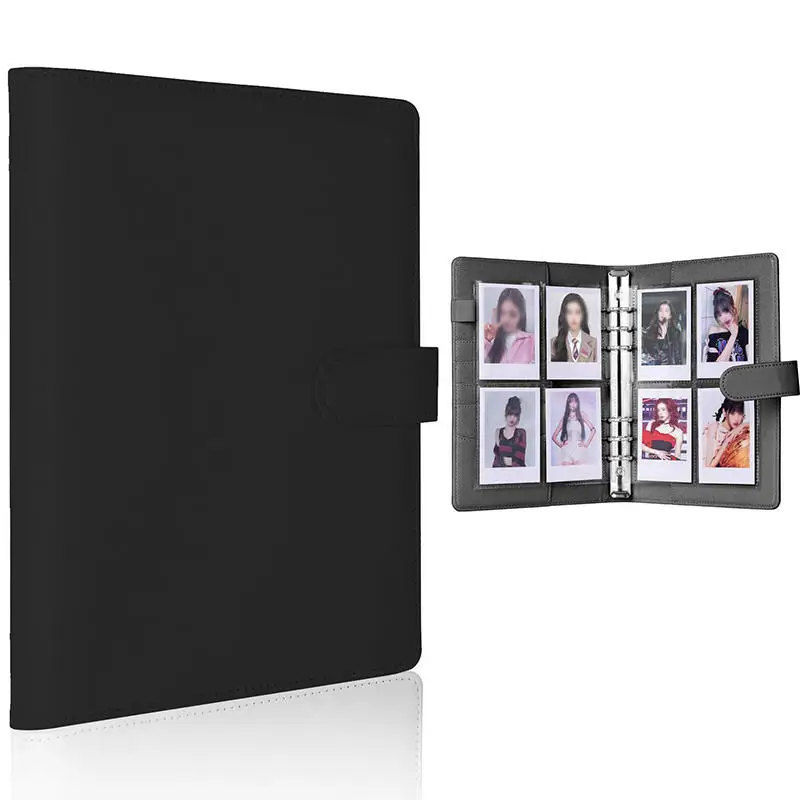 A5 Kpop Photocard Binder with 25 pages 4-Pocket Card Collector Album with 200 Card Slots PU Leather Cover Organizing Cards