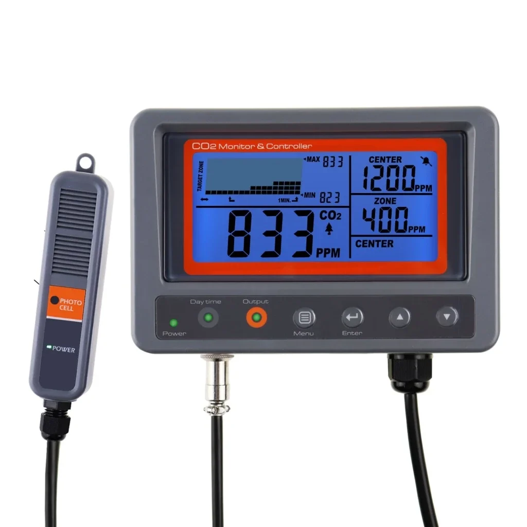 Digital CO2 Controller CO2 Monitor Meter for Greenhouse, Home, Office, Mushroom(OEM Packaging Available)