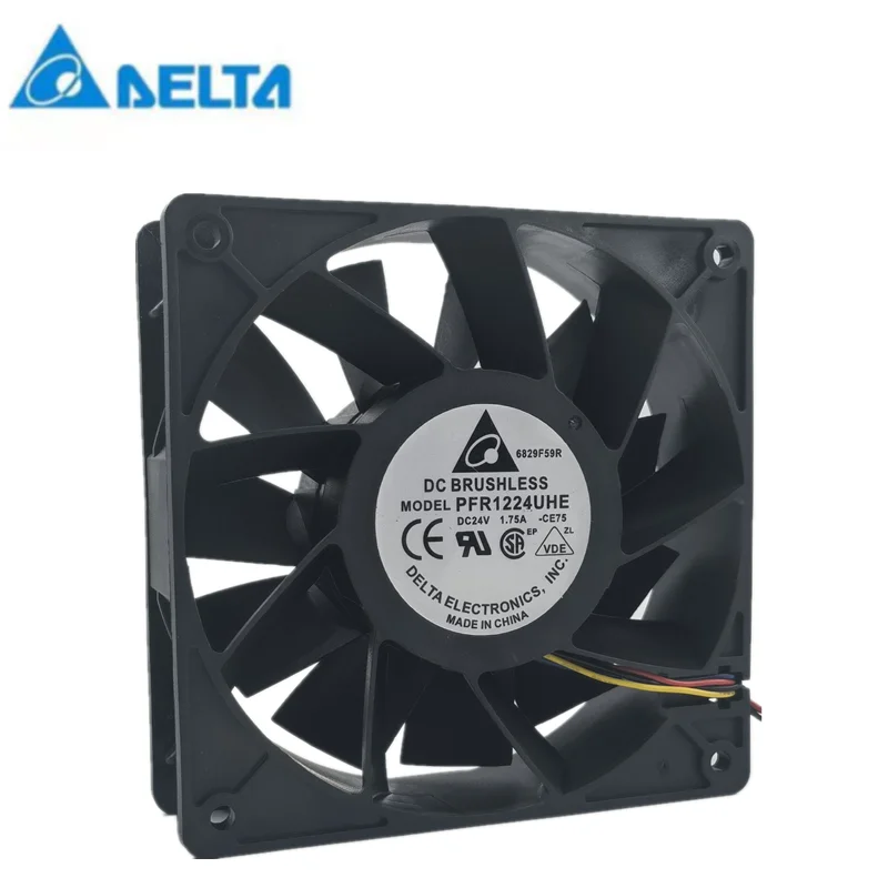 

New delta PFR1224UHE 24V 1.75A 12038 12cm inverter server cooling fan