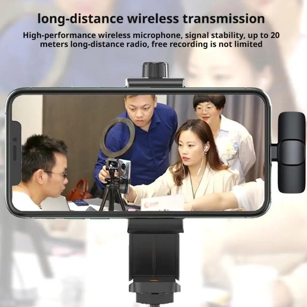 Wireless Lavalier Microphone Audio Video Recording Mini Mic for Streaming Vlogging Voice Recording Plug & Play S0b1fa2dede5a42e7ad51dddd22b9882bU
