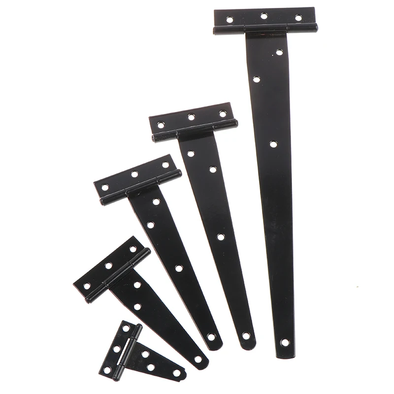 Paint T Shape Triangle Hinge Cabinet Shed Wooden Door Gate Hinges Hardware Black stainless steel hinges door hinges