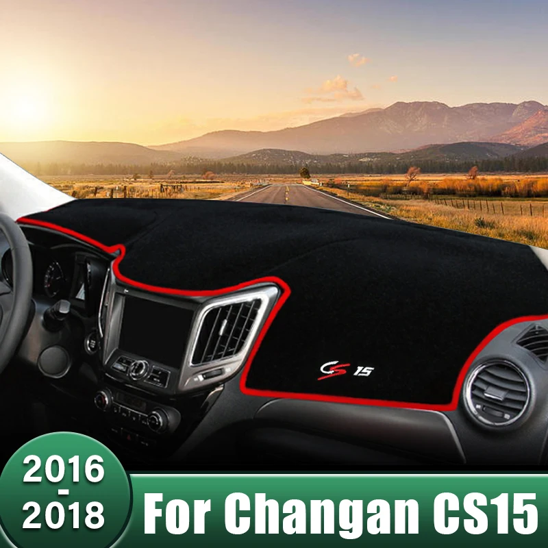 

Car Dashboard Cover Avoid Light Pads Sun Shade Mats Anti-UV Carpets Interior Accessories For Changan CS15 2016 2017 2018 CS 15