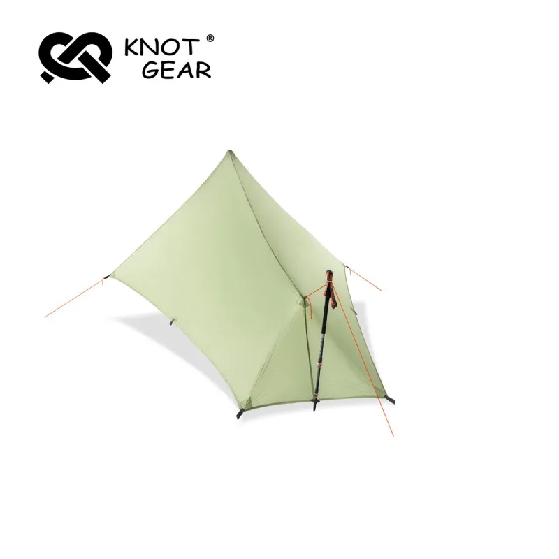 Outdoor camping ultralight tarp for single player without pole 20D Nylon rainproof