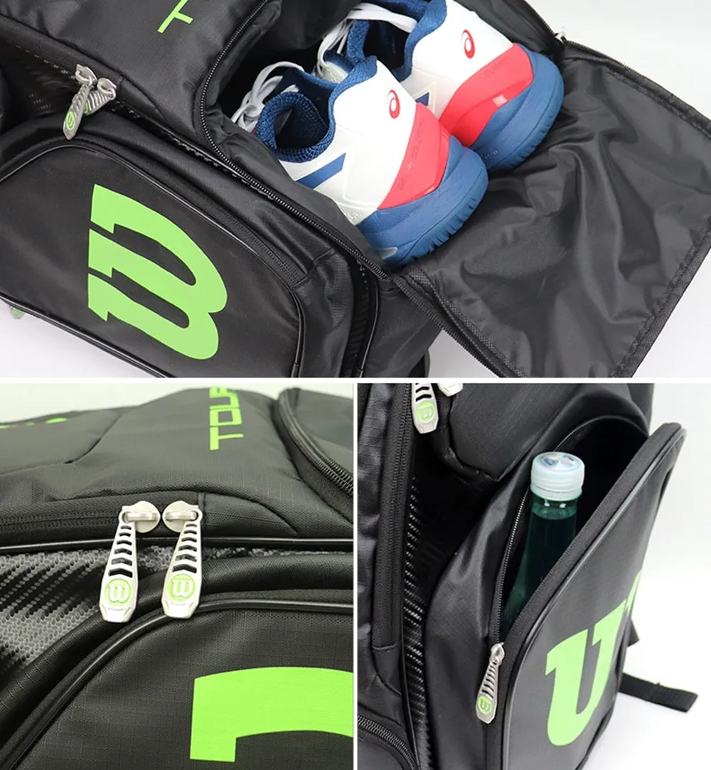 Wilson Tennis Bag Holds 2 Tennis Rackets Tennis Backpack Daily Portable Court Racket Bag Men Women Padel Sports Backpack 3
