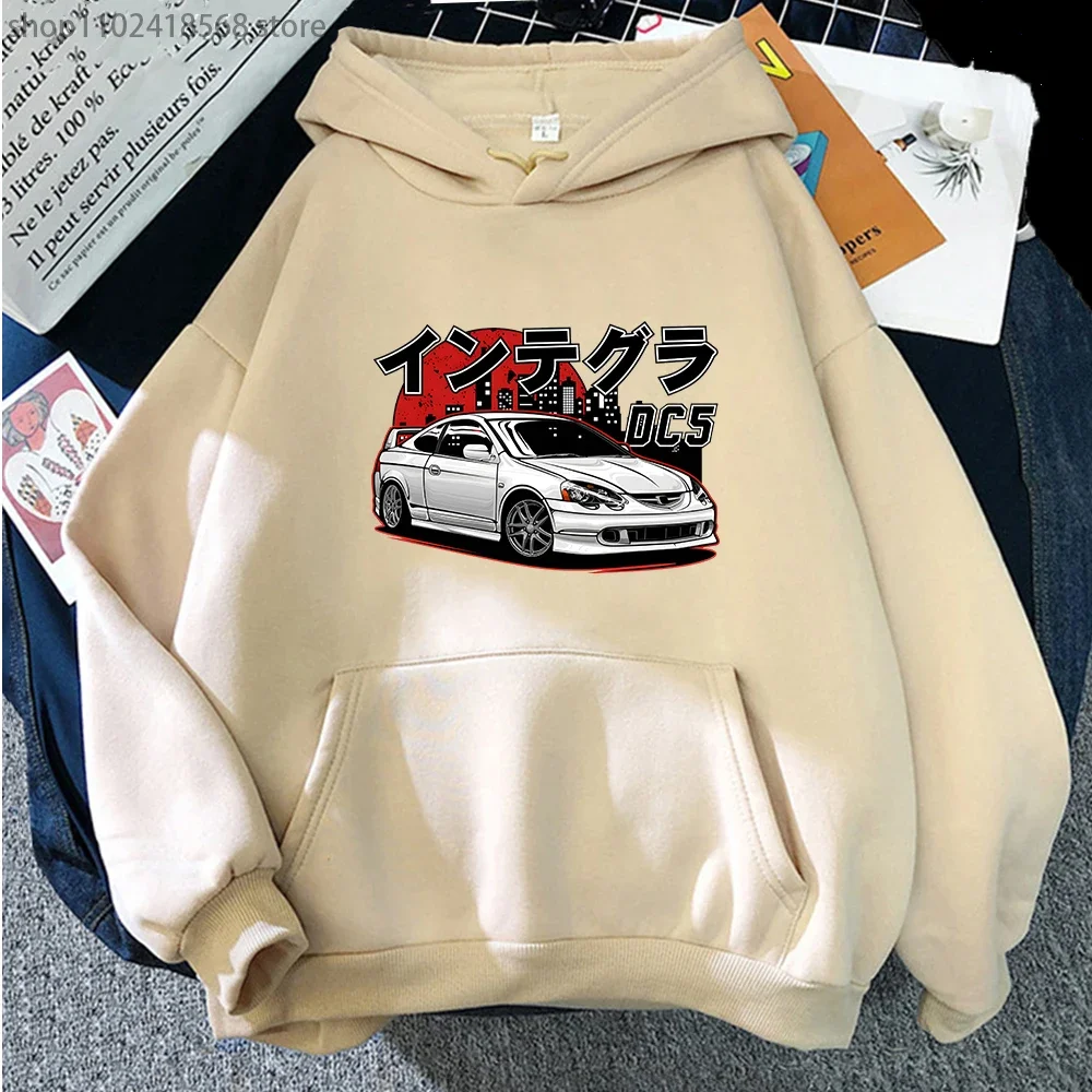 

JDM Integra DC5 Type R Hoodie Fashion Men Initial D Graphic Sweatshirts Unisex Pullovers Oversized Japanese Streetwear Women