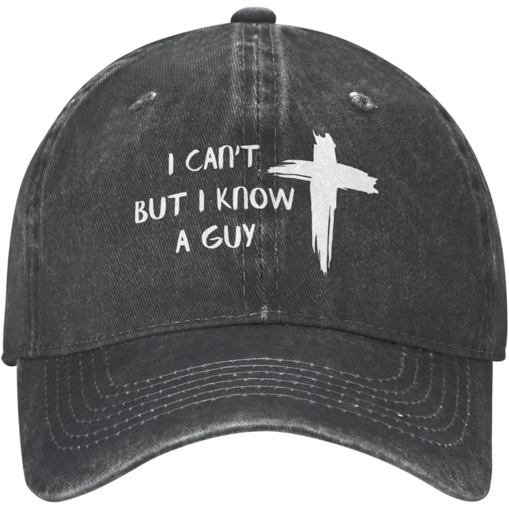 

Я не могу, но я знаю, что парень, шляпа с Иисусом и крестом, христианская шляпа, Мужская Бейсболка, Женская Стандартная шляпа
