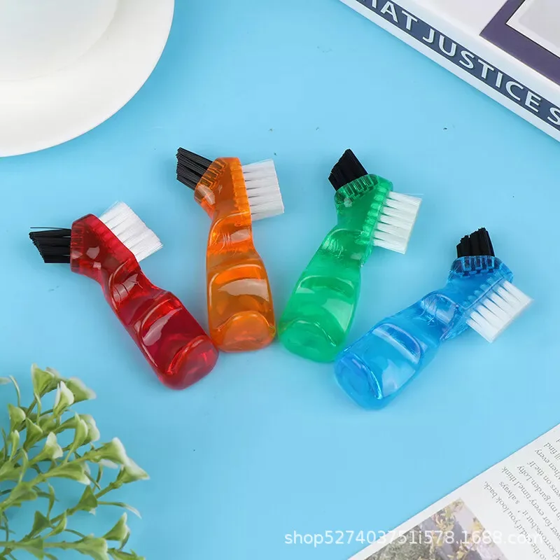 10Pcs 더블 헤드 틀니 브러쉬 가짜 치아 청소 양면 디자인 부드러운 다층 브리슬 대형 헤드 작은 뾰족한 헤드