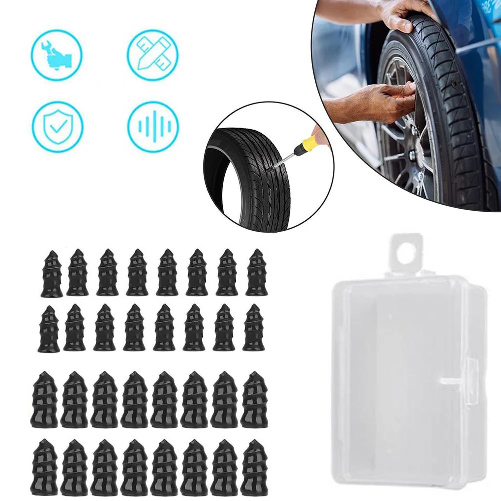 

32PCS Car Vacuum Tire Repair Nails Rubber Screw Nail Fast Tool Set Car Glue Free Repair Tire Nail Tyre Repair Rubber Nail Set