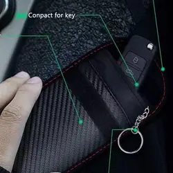 RFID Signal Blocking Faraday Bag - Key Fob Protector with Anti - Theft Carbon Fiber Design (2pcs)