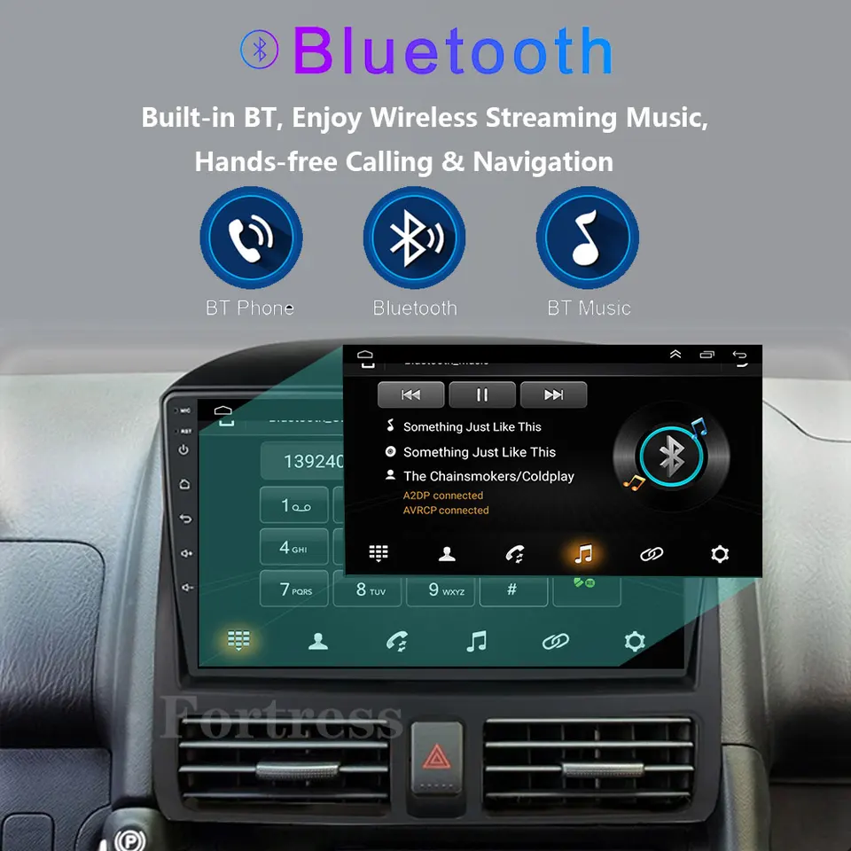 Hikity Android 15 Car Stereo For Honda CRV 1997-2001 - 9" Touchscreen With Wireless CarPlay & Android Auto