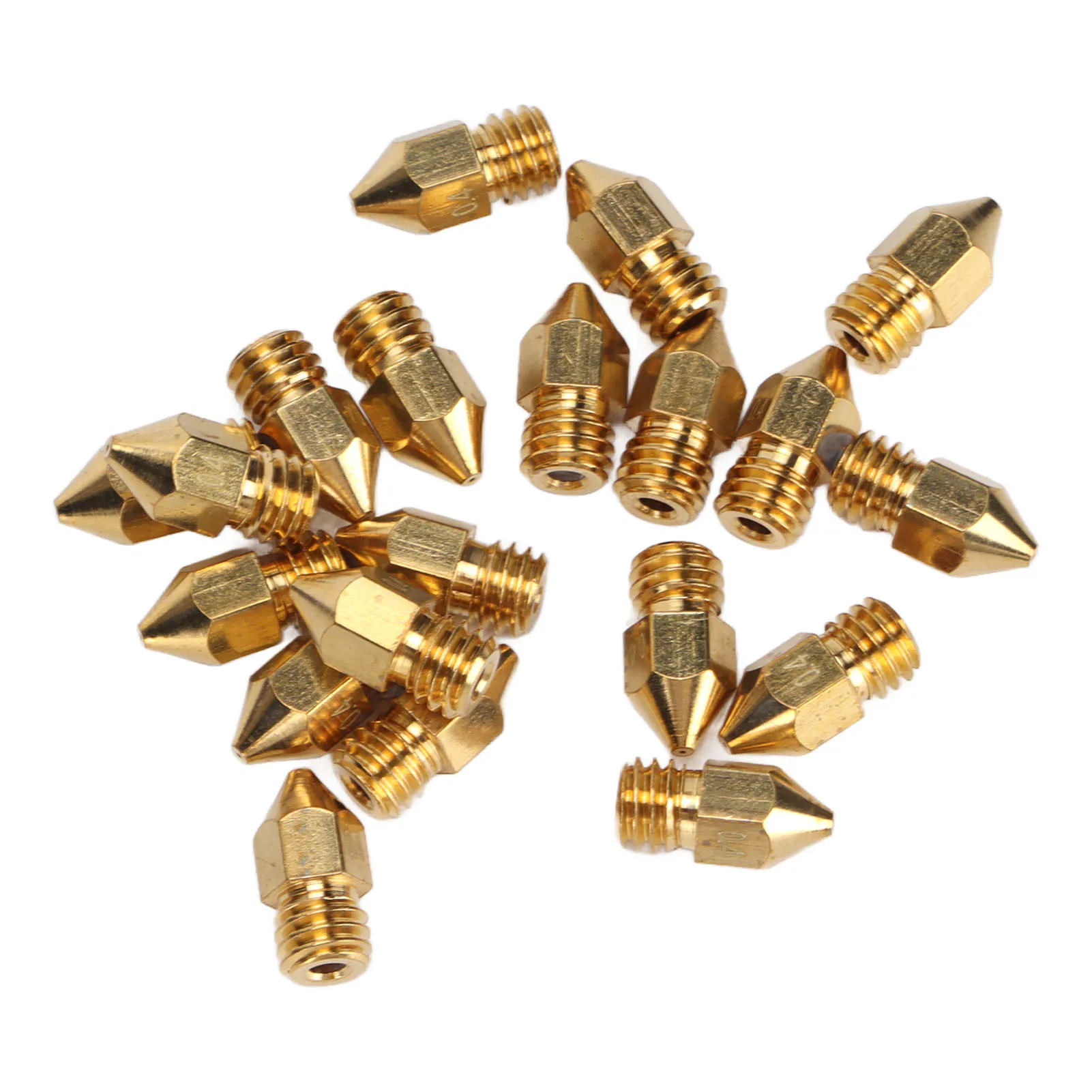 20PCS MK8 Nozzle Kit 1.75mm M6 Thread Polished Extruder Nozzles with Storage Box for 3D Printer Replacement 3D Printer Nozzles