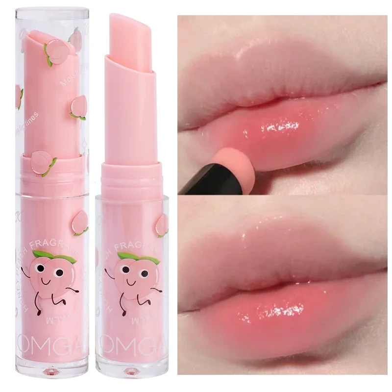 1PCS Moisturizing Lip Balm Long-Lasting Nourishing Natural Fruity Crystal Lipstick Color Changing Anti-Cracking Lip Care Makeup changing color lip balm nourish lasting plumping anti cracking reduce lip lines natural non sticky lipstick anti aging lips care