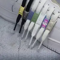 4 pièces AF1 lacets noir blanc lacets plats et décoration de chaussures costume Sneaker lacet Air Force one chaussures accessoires 3
