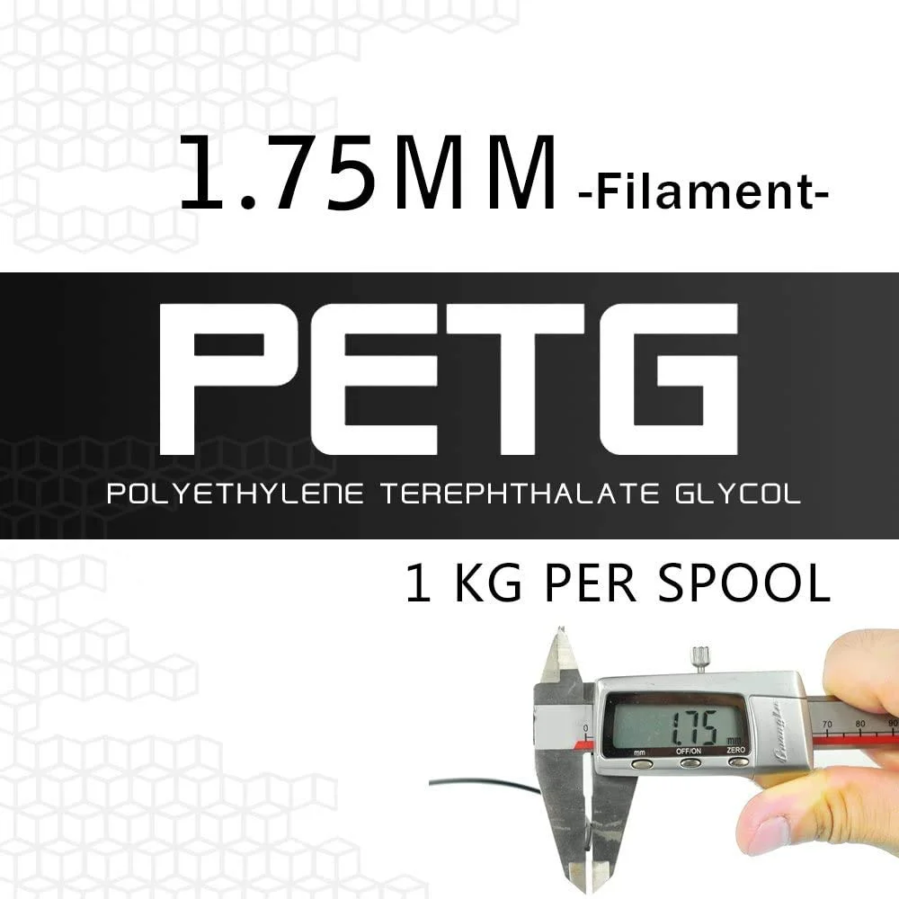 새로운 필라멘트 Sunlu PETG 1.75mm 3D 프린터 필라멘트 1KG FDM 3D 프린터 용 좋은 레이어 접착 고인성