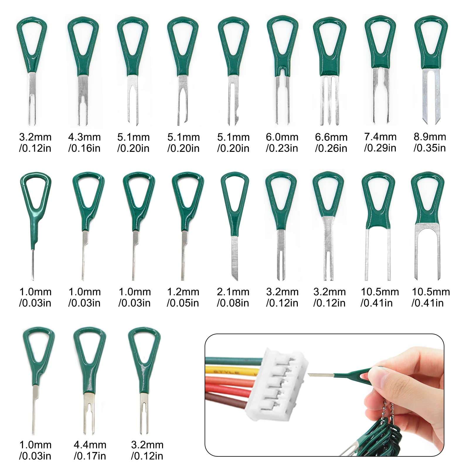 Deutsch Pin Extractor Terminal Removal Kit For DT DTM DTP Series Connector 16#12#20# Solid/Stamped Contacts 12-22 AWG