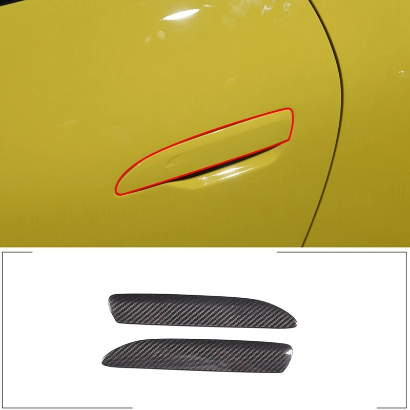 

2 шт., декоративная крышка из углеродного волокна для Porsche 911 2019-2022