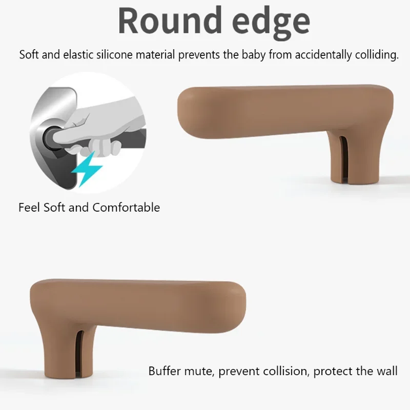 Silicone Door Handle Sleeve Room Handle Baby Kids Crash Protection Suite Door Pull Covers Protect Tools