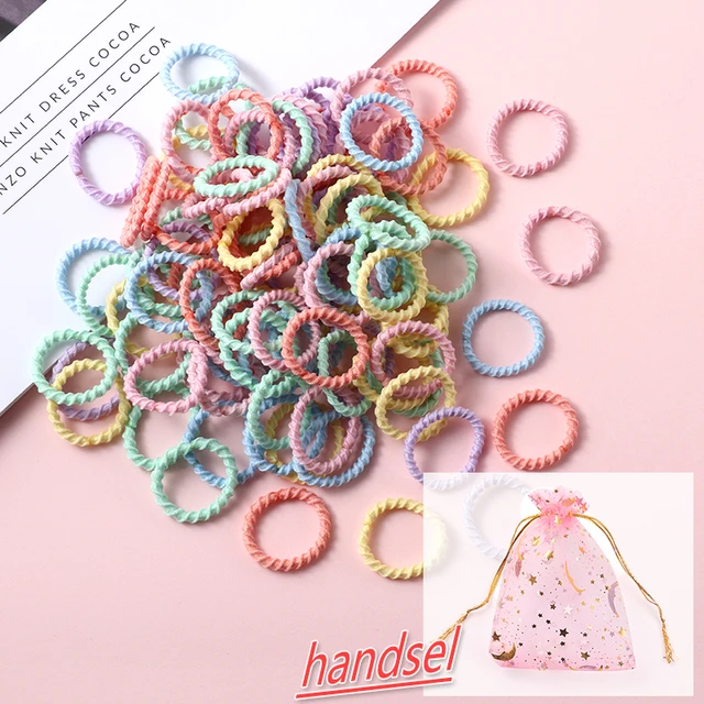 100PCS/Set Girl Hair Ring Children Ponytail Elastic rubber band hair band Hair Accessories girl Headband Scrunchie Headdress Set 100pcs-18