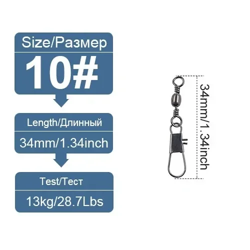 thumbnail image 1 of 10/30/50 piezas de clips de bloqueo rápido para pesca, hebilla giratoria para anzuelo, todo para accesorios de pesca, artículos deportivos y de entretenimiento, herramientas, 1 of 5