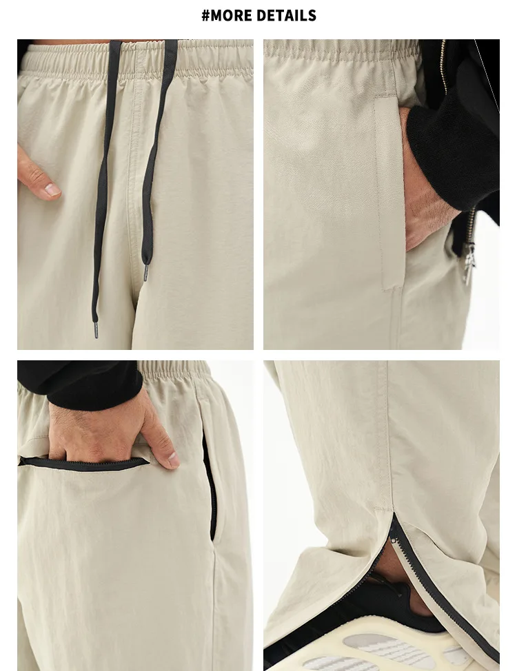 Description Picture 4 of itemFall 2024 Men's Casual Loose Oversized Straight Leg SportS Pants With Drawstring Leggings Men Trousers
