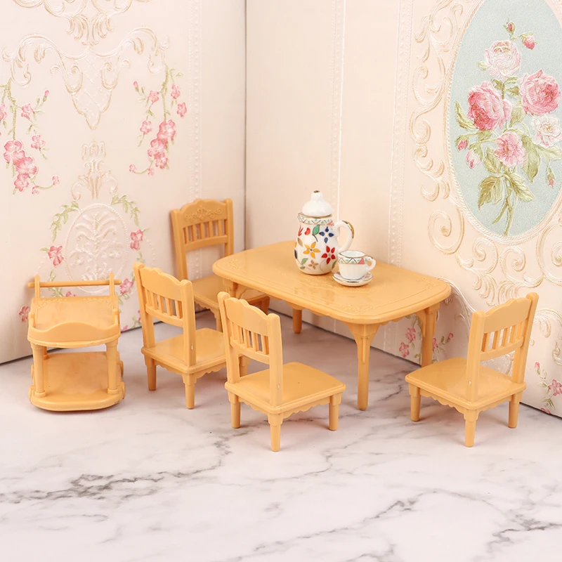 

1 Набор 1:12 миниатюрный кукольный домик, обеденный стол, стул, обеденная машина, мебель для дома и кухни, модель, Декор, игрушка, аксессуары для кукольного домика