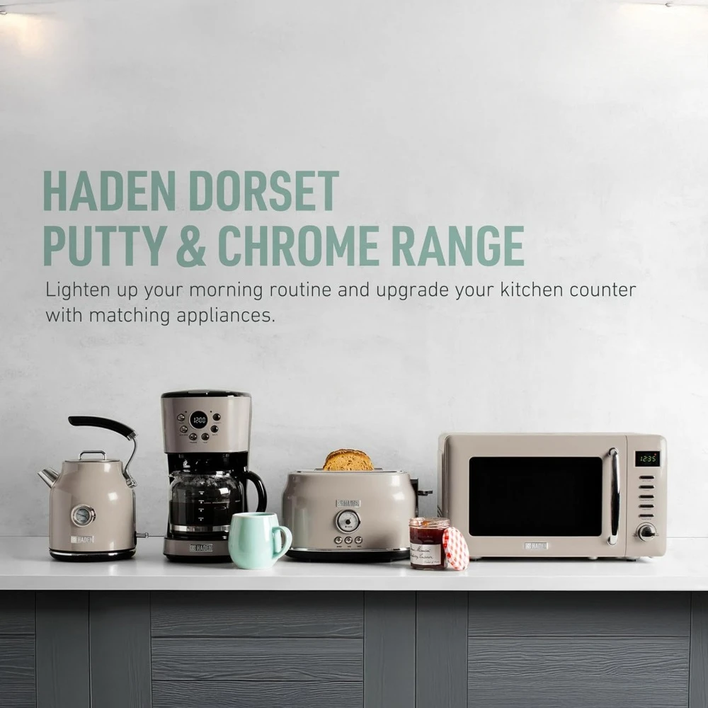12 Cup Programmable Drip Coffee Maker Coffee Machine Bundled with Dorset 2 Slice Wide Slot Stainless Steel Toaster 6