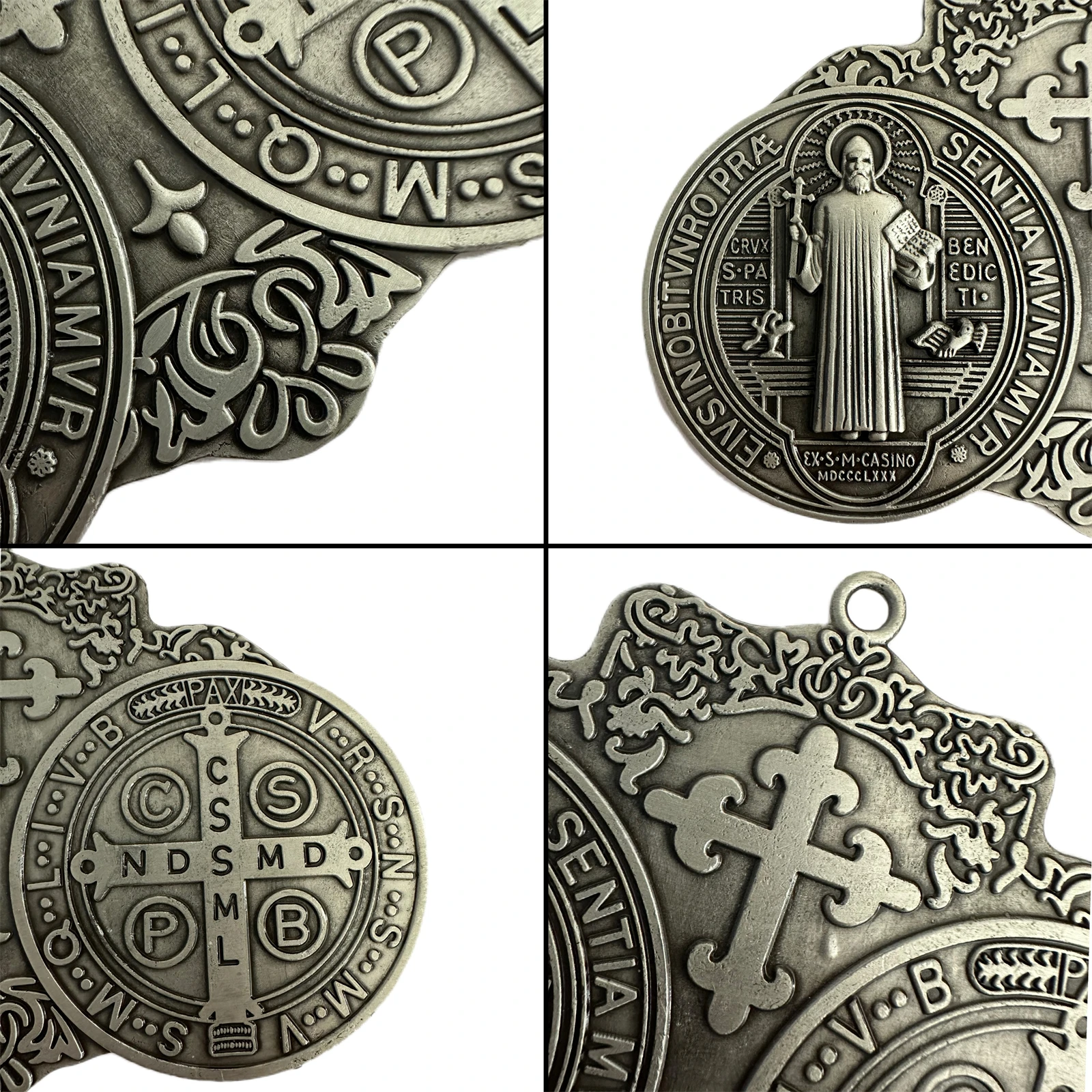 ✝️ Extra Large St. Benedict Cross Medal – 5.7" x 4" 2
