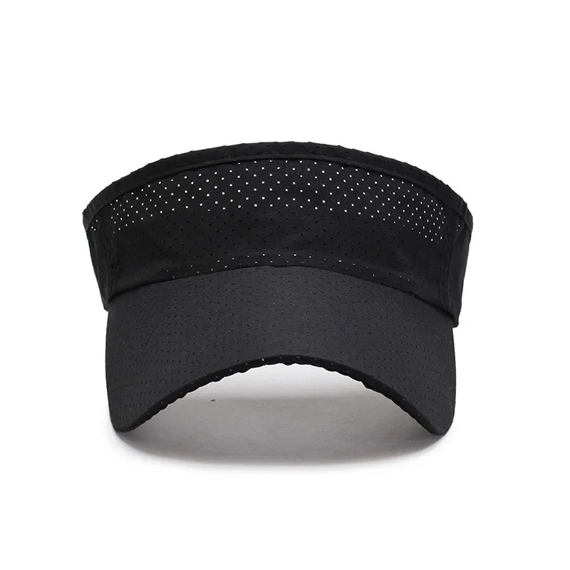Summer Empty Top Sun Hat for Women Men Solid Breathable Air Hole Sunscreen Cap Outdoor Sports Tennis Golf Running Anti-UV Visors